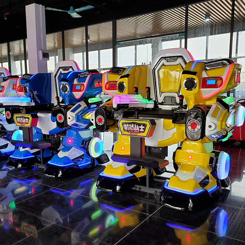 Haojile Shopping Mall Indoor/Outdoor Walking Robot Battle Warrior with Score Calculation and Display Durable Fiberglass