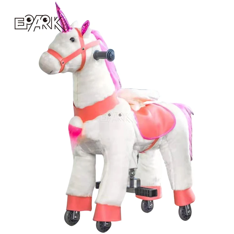 Promotional Custom Stuffed Plush Horse Animal Toys Happy Mechanical Paseo a Caballo for Amusement Park