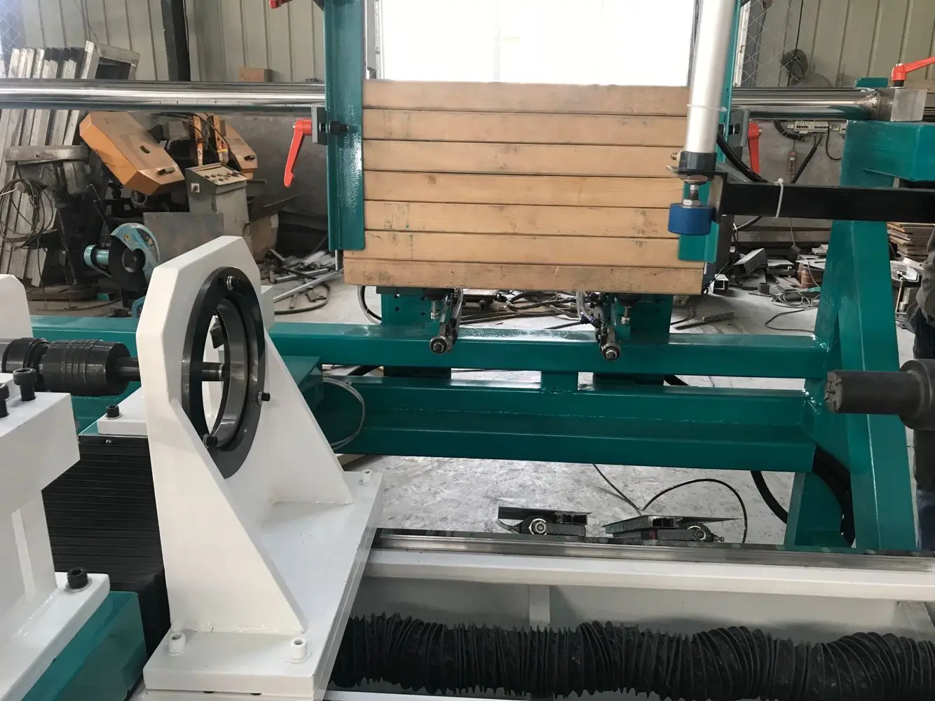 ST1530 4 four function wood lathe machine  automatic feeding  baluster columns making lathe machine