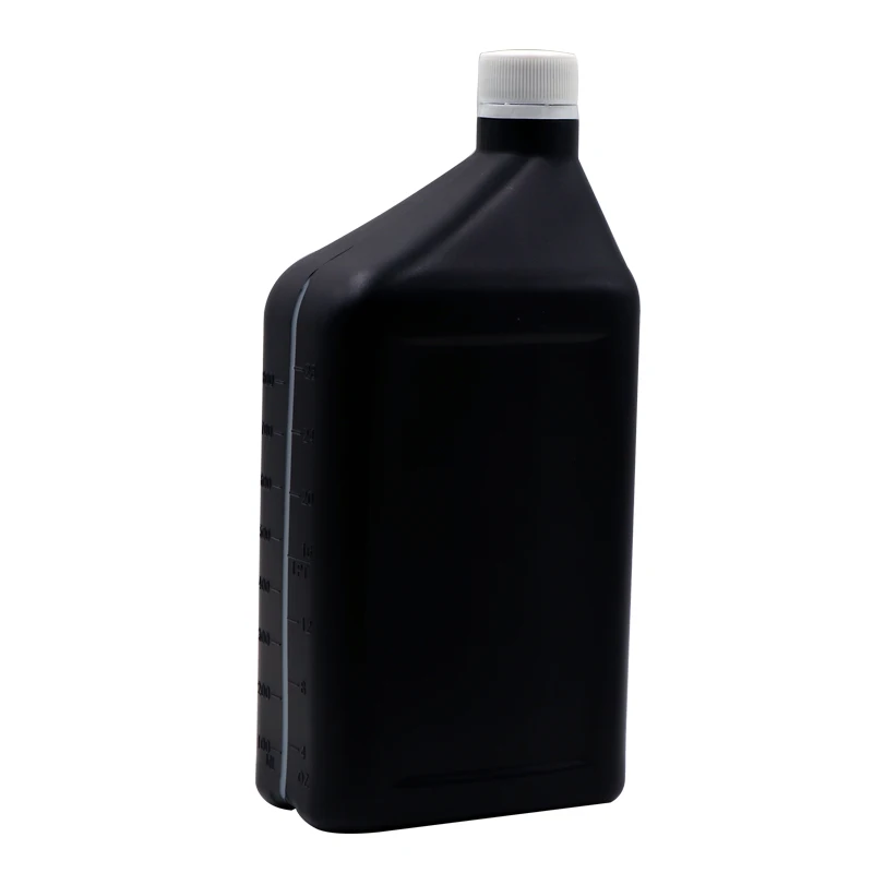High Quality 1000ml Plastic Engine Oil Bottle Lubricant Motor Oil Flat Bottle Packaging Chemical