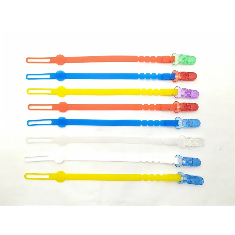 Cuten wholesale custom Pacifier Chain, Silicone Teething Baby Dummy Clip Holder Silicon Pacifier Holder Clip