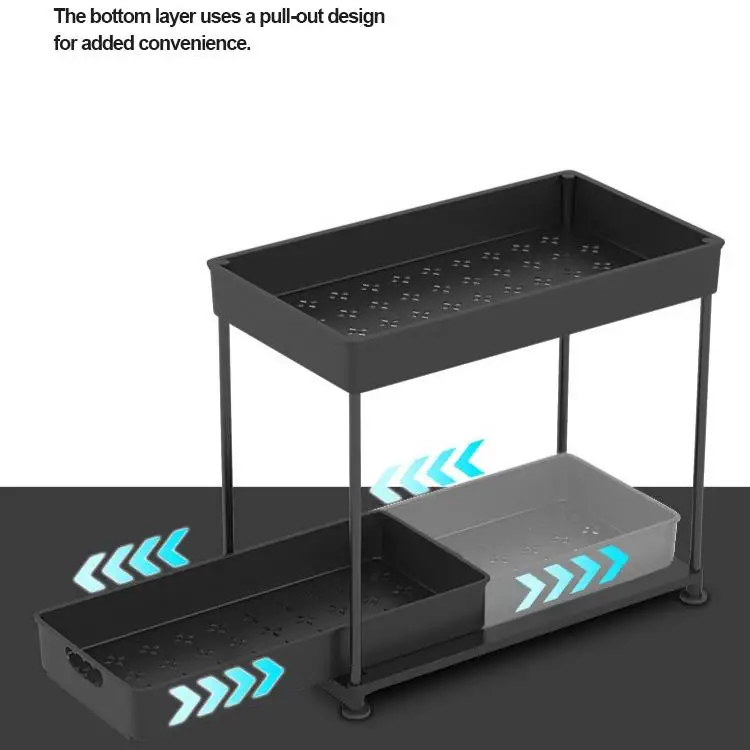 Under Cabinet Organizer Under Sink Storage Under Sliding Cabinet Basket Organizer Kitchen 2 Tier Kitchen Under Sink Organizer