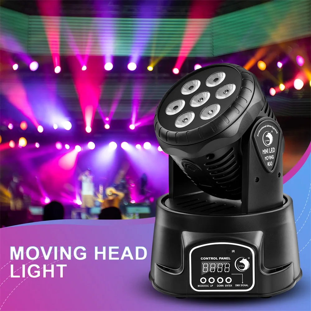 U`King NEW RGBW DJ Disco Lighting Effect LED Shaking Heads Stage Light one-stop shop