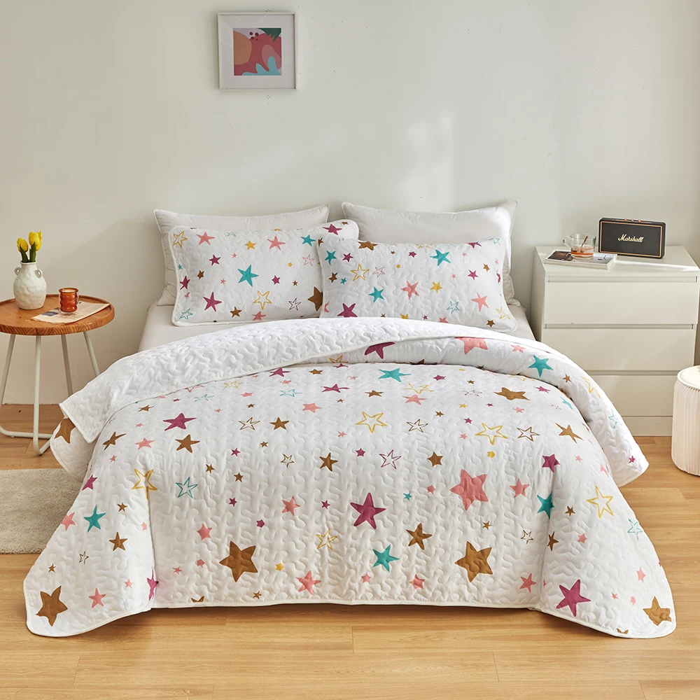 Endless Stars Queen Comforter Sets Printing Bed Set Comforter Wholesale King Size Bedding Set Luxury For Bedroom Bed