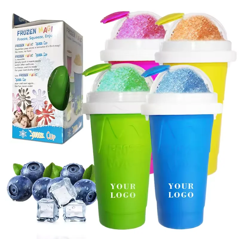 Slushy Maker Homemade Frozen Magic Smoothie Squeeze Cup Ice making cup