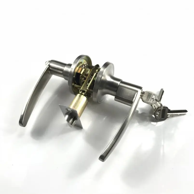 Coin Operated Toilet Door Lock Zinc Alloy Tubular Cylindrical Leverset Lockset