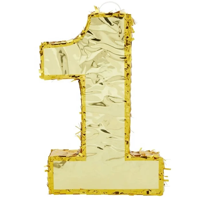 Number Pinata Birthday Party Supplies Small Foil Number 1 Pinata For Kids 1st Birthday Party Decoration Number 1 Pinata