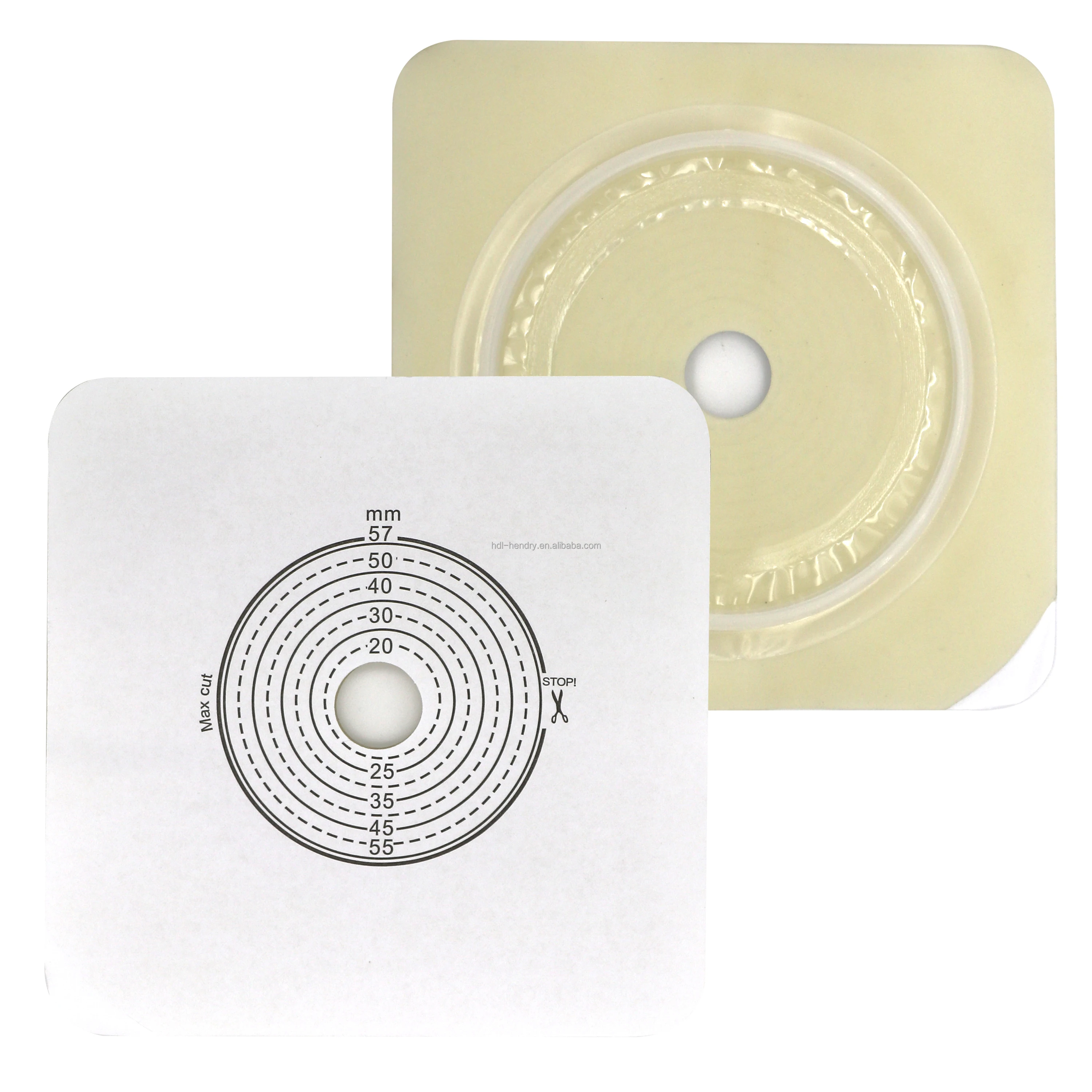 Chinese manufacturer Skin barrier used for two piece system drainage bag cutting fit