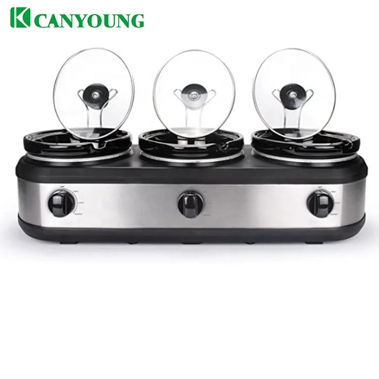 3X1.5Qt устройство для приготовления пищи подогреватель еды регулируемая температура можно мыть в посудомоечной машине съемный