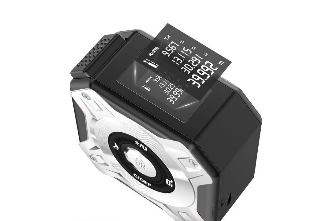 Laser Measure 131.2Ft/40M with steel Tape 16.4ft/5m,Laser Distance Meter with USB Charging LCD Digital Display Red