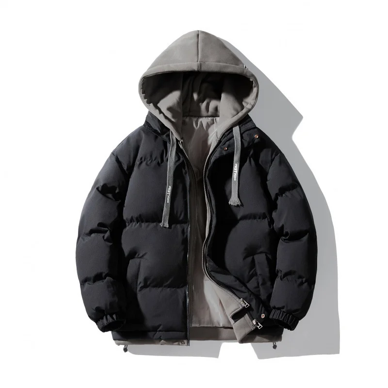 custom hooded heavy designer puff padded coat oversized men down bubble warm zip up parka jackets for men