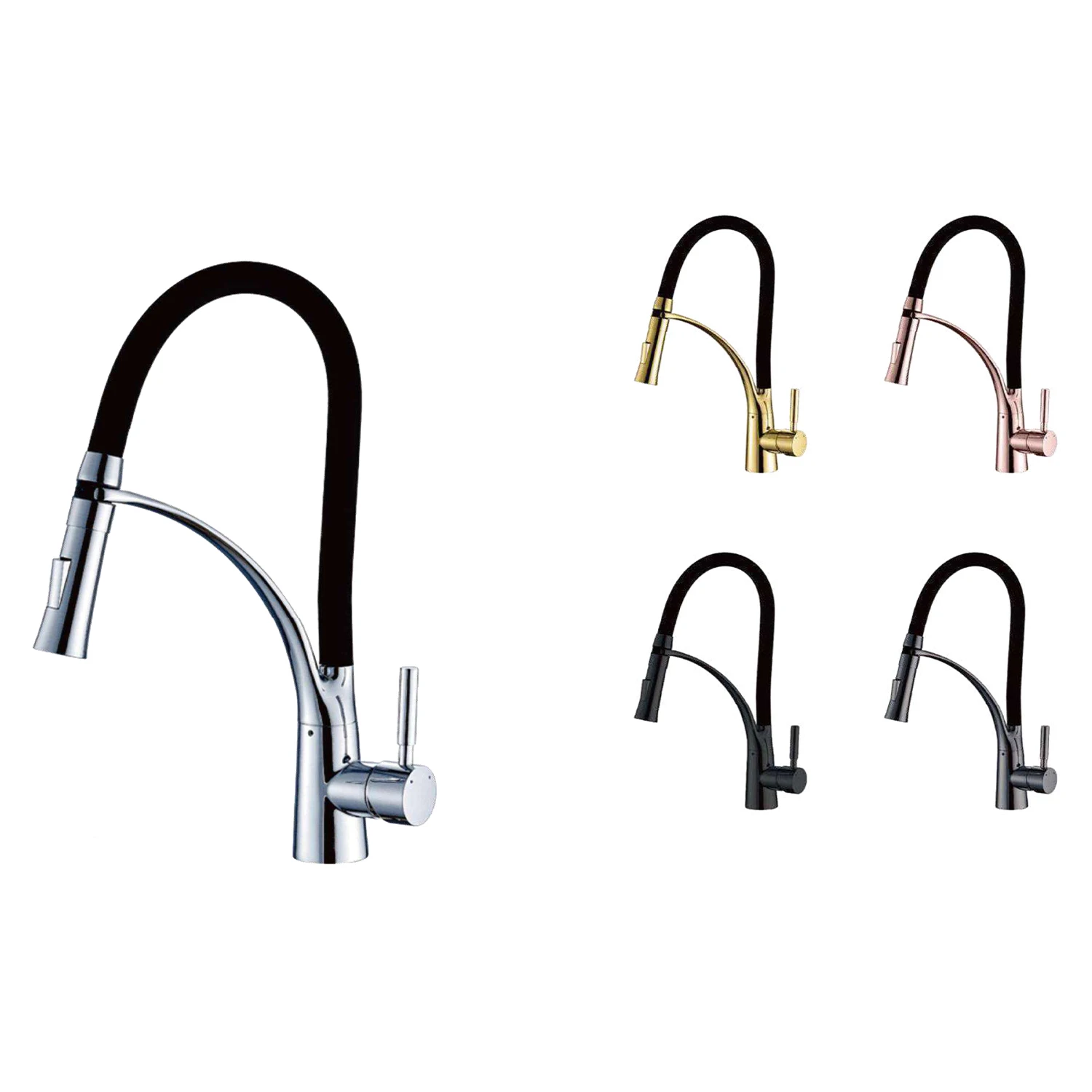 360 Degree Swivel Spout Pull Down Flexible Spray universal sink faucet Kitchen Taps Single Mixer Faucet