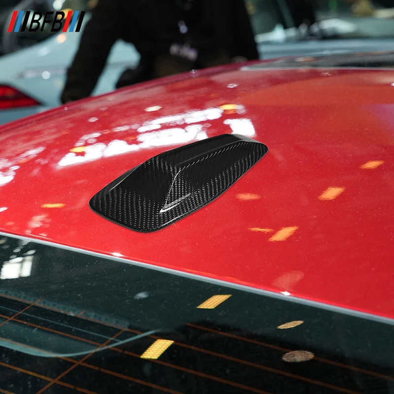 BFB Car Accessories Carbon Fiber Antenna Car Radio Cover Trim Carbon Fiber For Car For BMW M3 M4 G80 G82 2021-2023