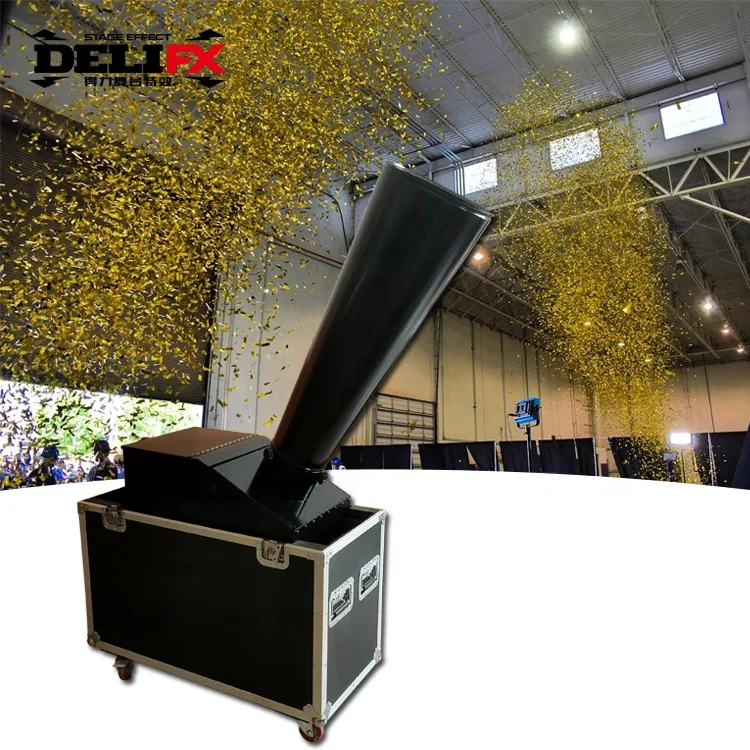 Eye-catching Stage Effect Strong Confetti Cannon Machine Power Control Co2 jumbo Large Confetti Blower for party performance
