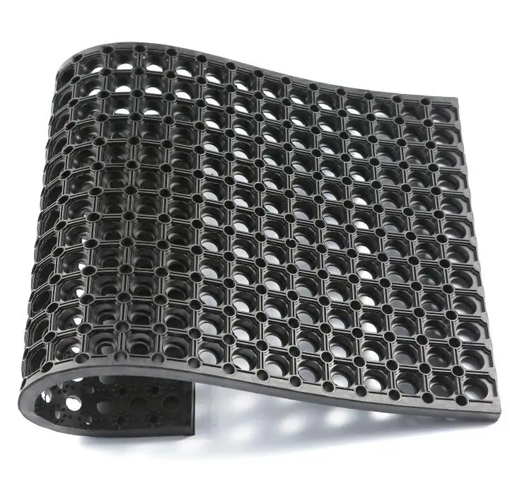 High Quality Black Rubber Factory Wholesale Modular 22mm thick Anti-Slip Floor Mat Anti-Fatigue Rug for Outdoor Playground Use