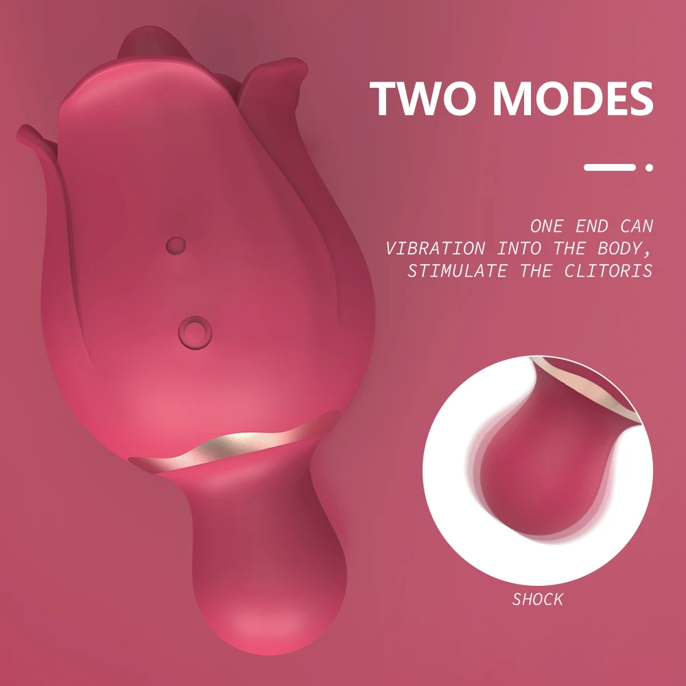 S-HANDE drop shipping rose tongue vibrator clitoris stimulate rose vibrator sex toys for woman