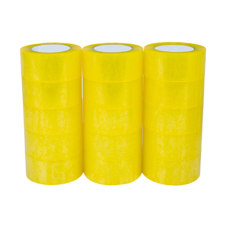 Scotched Bopp Box Packaging By Supplier Yellow Adhesive Stationery Packing Low Noise Parcel Opp Tape