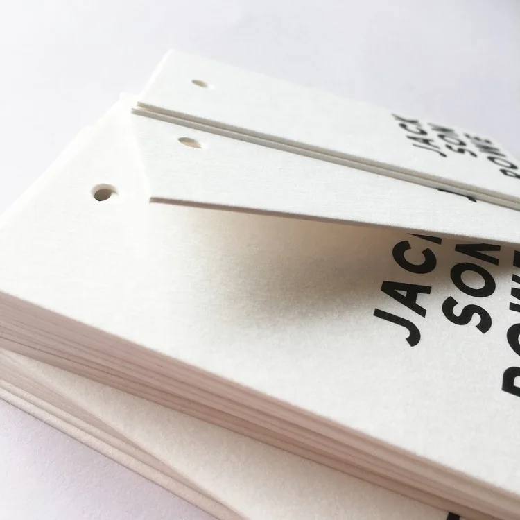 700gsm white cotton paper hang tags string for clothing tags printing custom tags