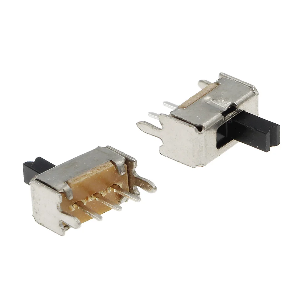  SS12D07 Mini Vertical Slide Switch 1P2T 3 Pin Toggle SMD PCB DPDT High