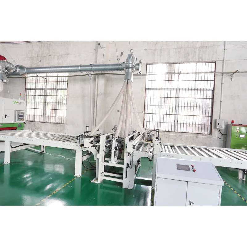 Easy Operate Woodworking Automatic Trimming Edge Banding Machine Laminating Trimming Production Line For Door Cabinet Trimming