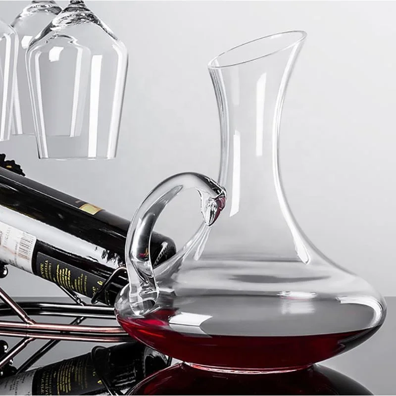 1200ml Hand Blown Lead Free Crystaldecanters Wine Glass Bottle Carafe Oblique Decantador Red Wine Decanter  for Wedding Gifts