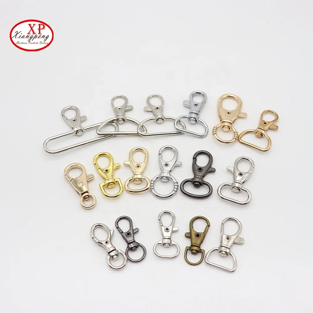 Rotary spring hook DIY lanyard hook pet dog collar dog hook luggage accessories buckle alloy metal spring key chain Hook
