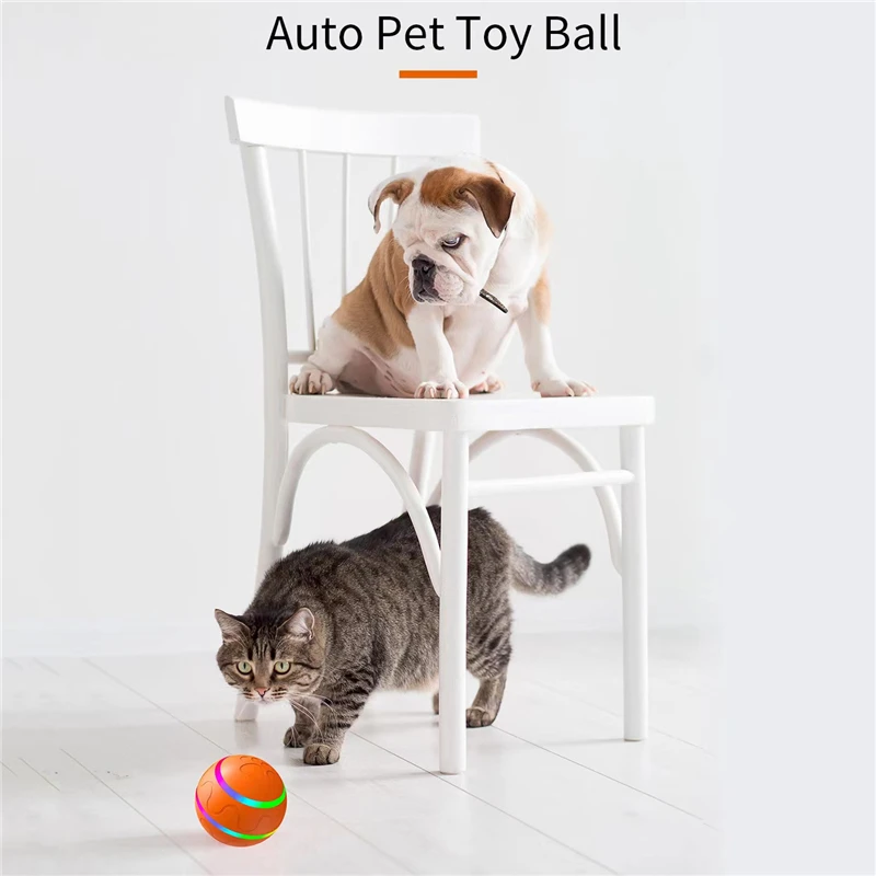 Amazon Hot Products Rolling Ball Waterproof Smart Interactive Pet Dog Cat Toy ball with led lights