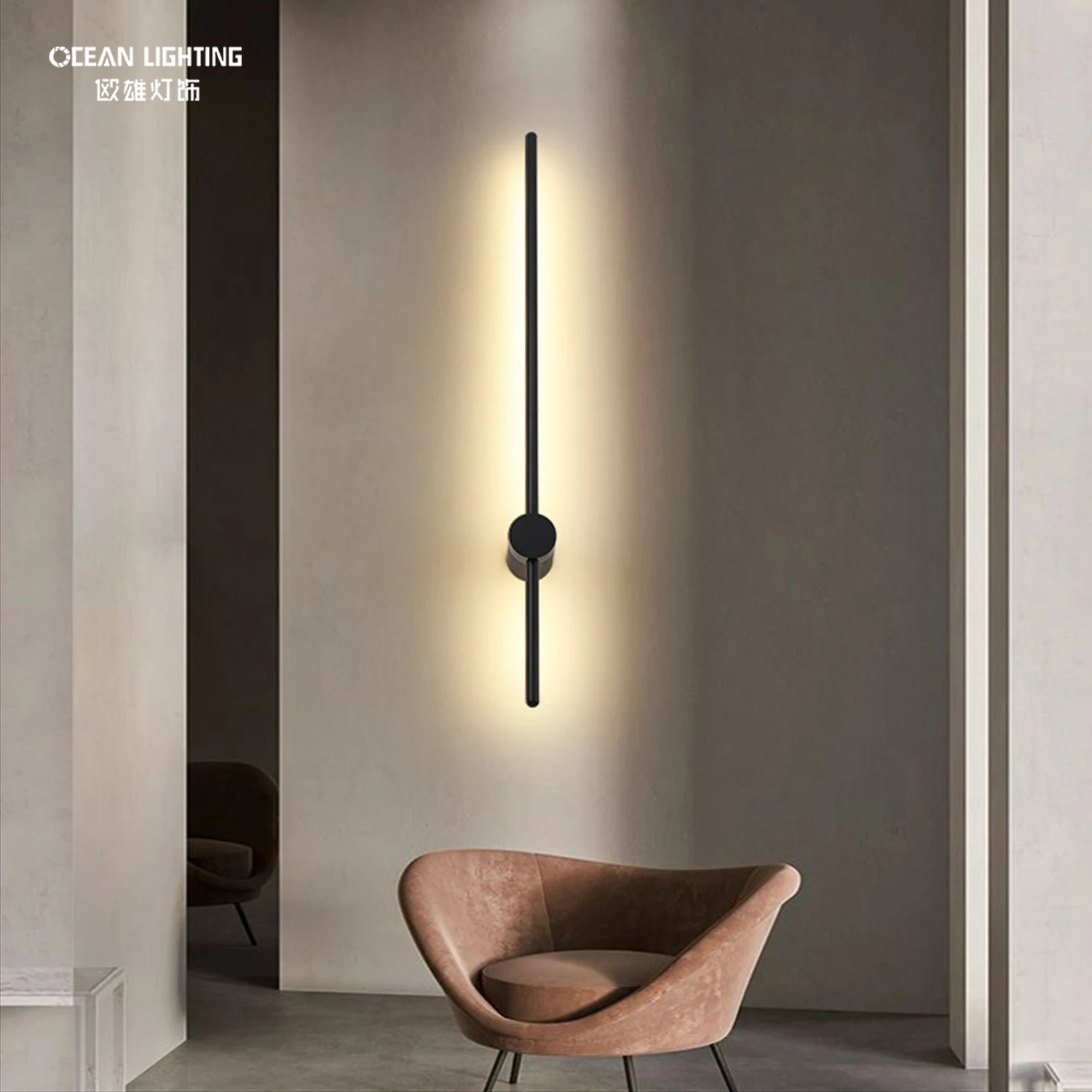 Indoor Hotel Home Decor Wall Led Sconce Black And Gold Bedside Mounted Lamps Fixture Minimalist Modern Wall Lights