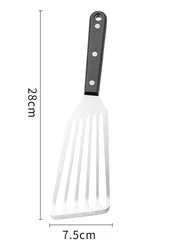 Лопатка для рыбы с деревянной ручкой, серебристая лопатка 6,5 дюйма, лопатка для рыбы с ручкой из АБС