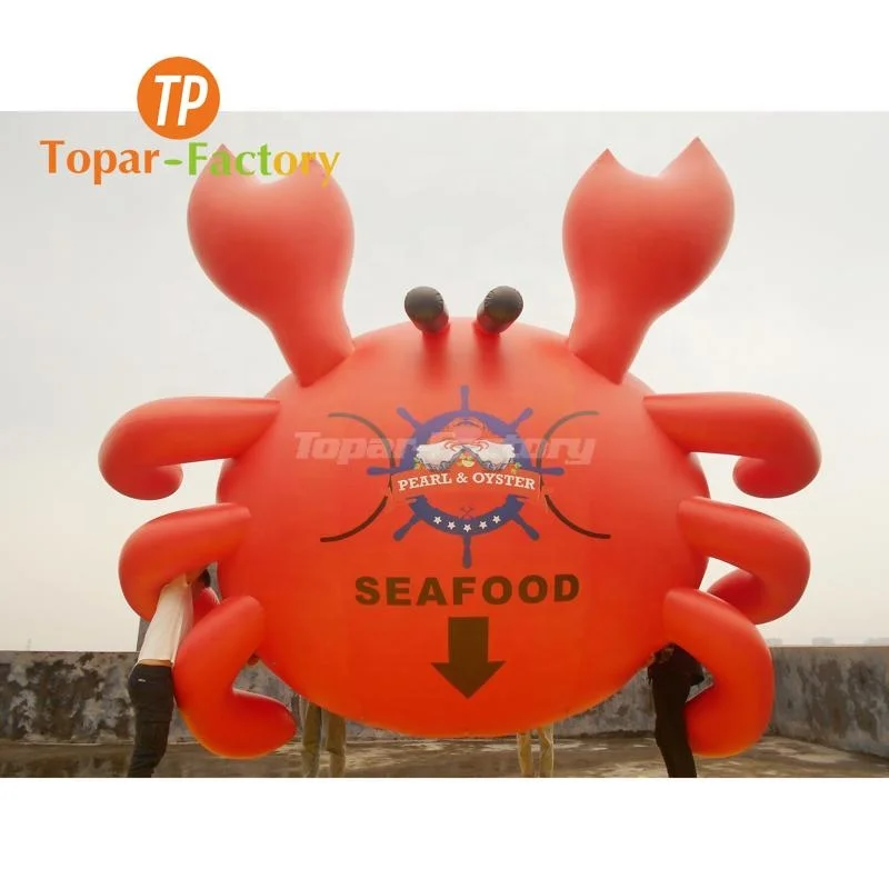 Topar-Inflatable Latest Best Animal Shaped Helium Air Balloon Inflatable Flying Crab For Outdoor