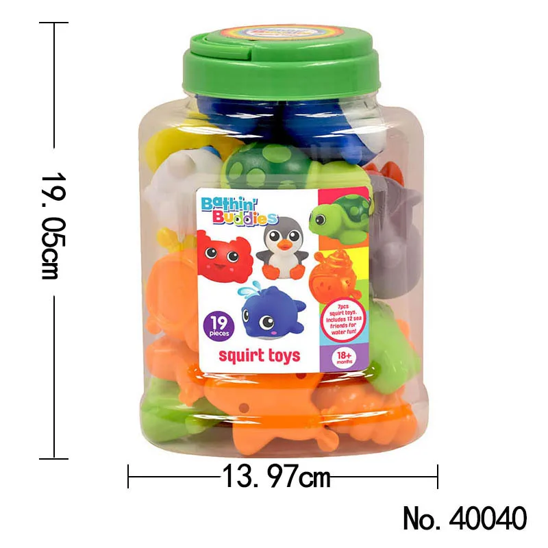 Toddlers Infants Kids Water Sprinkler Pool Toys Soft Plastic Animal marine organism Bath Toy Eco-Friendly Bath Toy for Baby