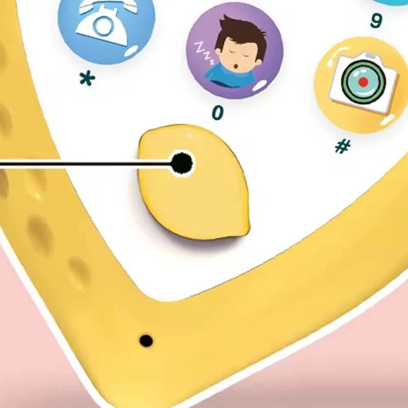 2024 Baby early education sleeping story mobile ohone toy fun lemon baby music learning phone toy with music light