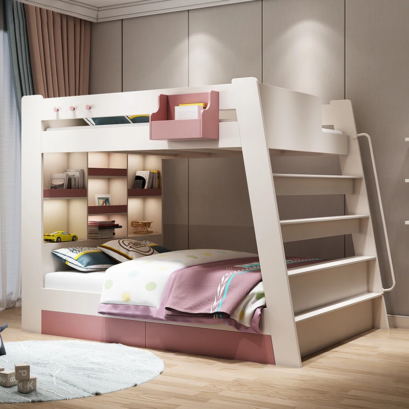 Scandinavian Simple Fashion Up And Down The Same Width Double Bunk Bed
