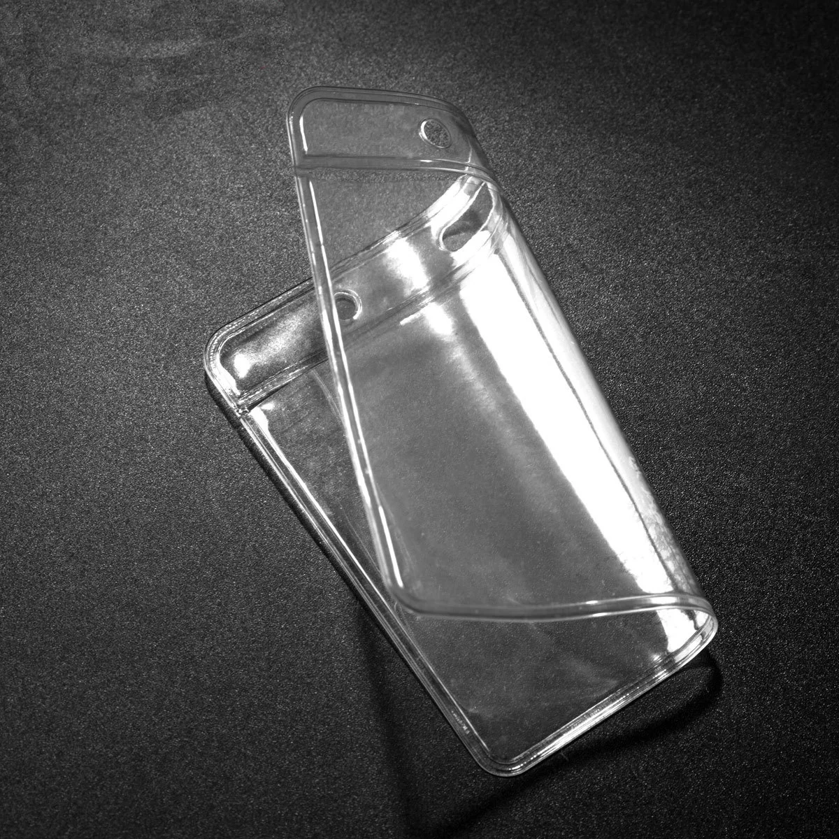 Eco-friendly PVC soft card holder transparent name badge holder