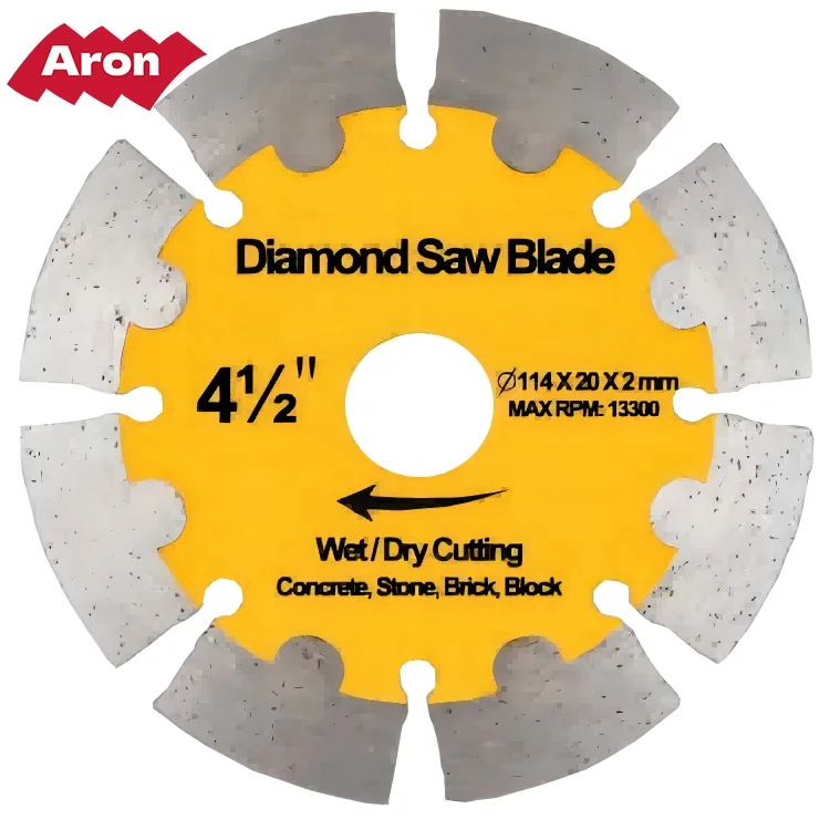 Aron 4.5inch HOT PRESS diamond saw blade for granite stone concrete protection tooth circular saw blade