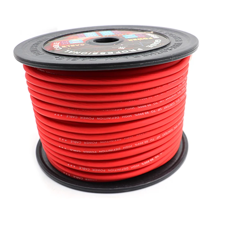 High quality 8GA power cable wire 100% pure copper car power cable