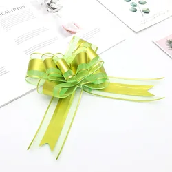 HUAJU Wholesale Butterfly Shape Pull Ribbon Wedding Party Gift Wrapping Wedding Decoration Organza Pull Bow ribbon