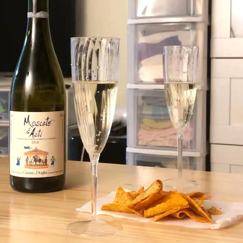 Factory supply plastic champagne flutes disposable