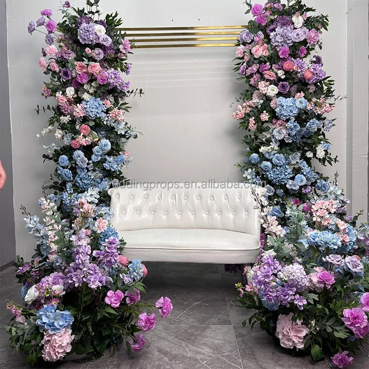 artificial flower runner panel wedding decorative flower garland set arrangement for event wedding decoration