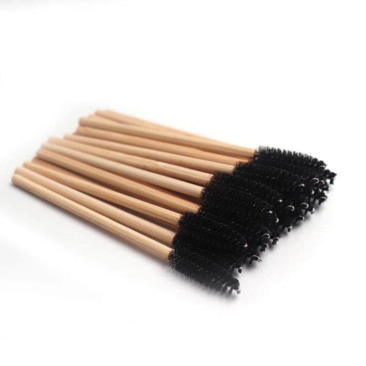 Wholesale Mascara Micro Microfiber Applicator Set Personalized Micro Disposable Bamboo Eyelashes Brush  For Eyelashes