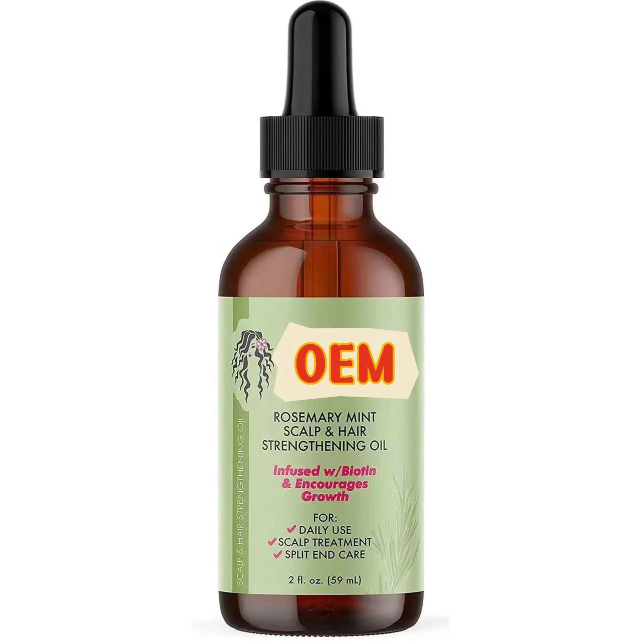 2024 Popular Products Smooths Split Ends Daily Hair Care Rosemary Mint Scalp & Hair Strengthening Oil