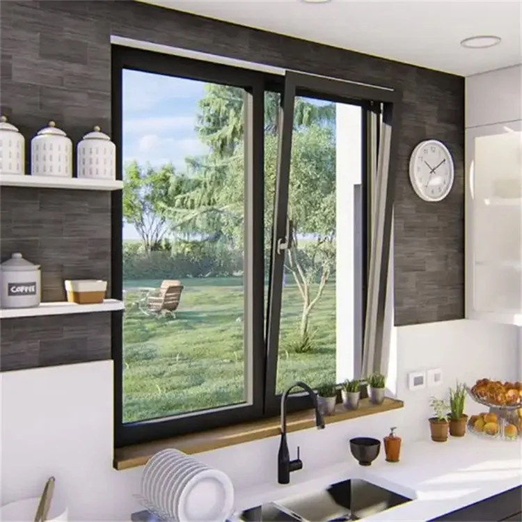 High Standard Good Quality Environmental Friendly german tilt and turn windows hurricane aluminum casement window Double Glazed