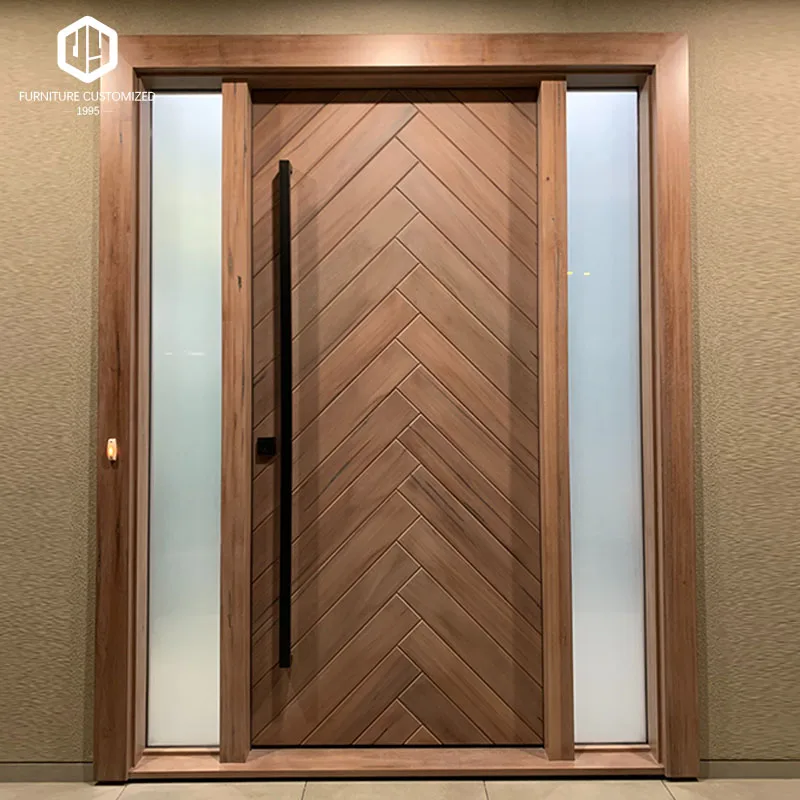 America top sale luxury design entrance doors villa front entry wood pivot door