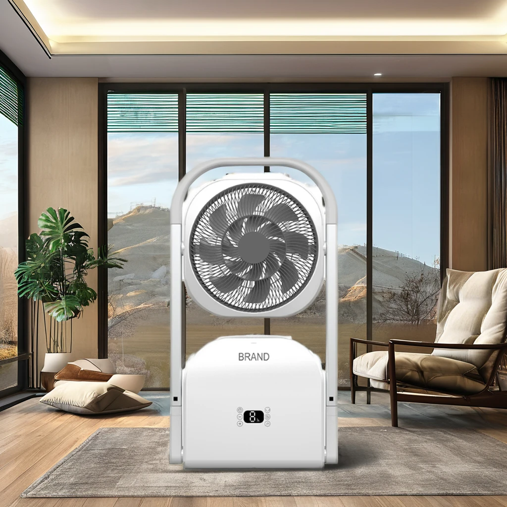 Easy cleaning adjustable height air circulator  silent remote control floor  plastic electric oscillating pedestal stand fan