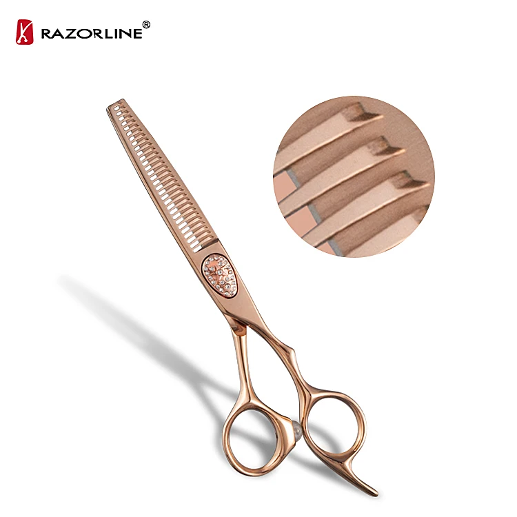 FX07RG Christmas Gift Art Tools SUS 440C Stainless Steel Hair Scissors Sharp Hairdressing Cutting Scissors