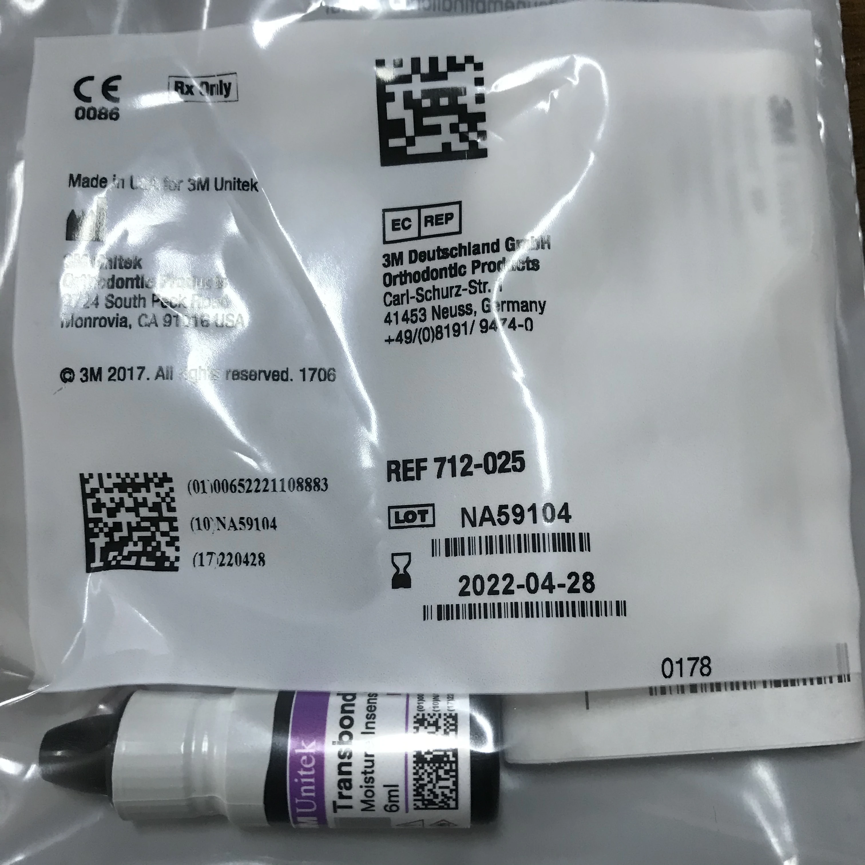 Стоматологический ортодонтический праймер Transbond MIP 6 мл/712-025 стоматологический Светоотверждаемый ортодонтический нечувствительный праймер