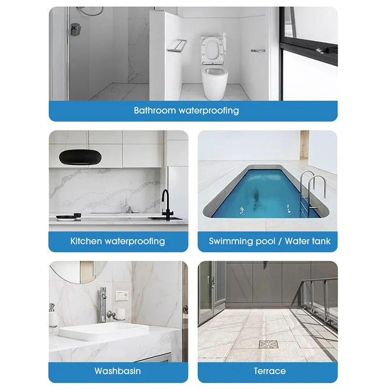 5kg10kg20kg transparent waterproof glue toilet tile seepage free brick waterproof coating