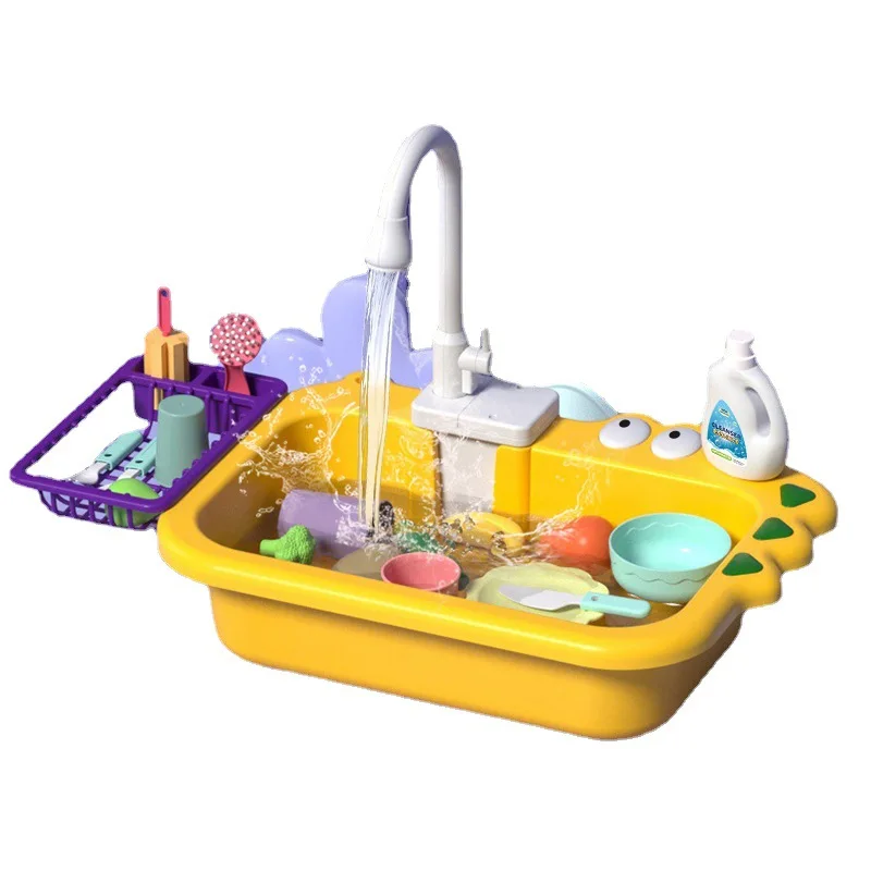 Household Mini Kitchen Toys Real Cooking Dishwasher Set Kitchen Set Toys With Electric For Kids
