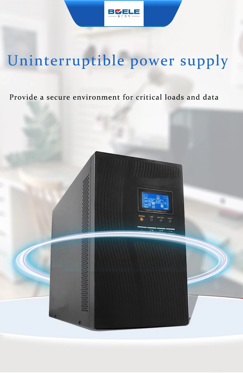 Baoli Hot Selling Single Phase High Frequency Online Ups 1000VA 2000VA 3000VA Power Backup UPS