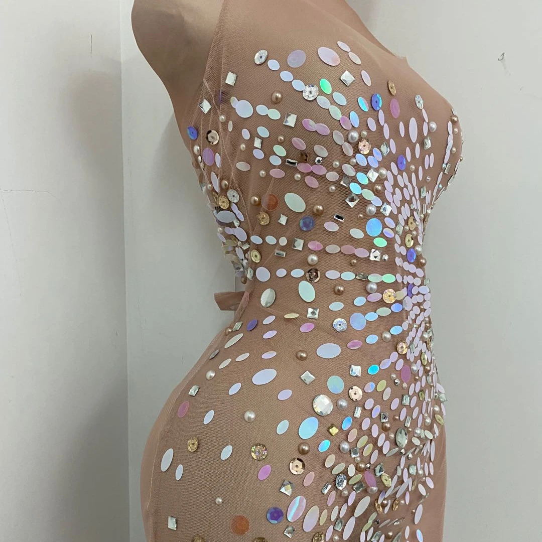 Luxury Dress Sexy Latin Dance Costumes Fringed Sleeveless Sexy Evening Dress Women Nightclub Bar Birthday Party Dresses